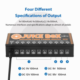 Zasilacz do efektów Caline CP 10 Pedalboard